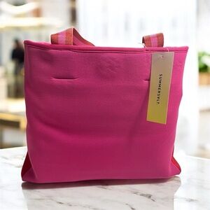 Summersalt Neoprene Tote Bag – Hot Pink & Red | NWT